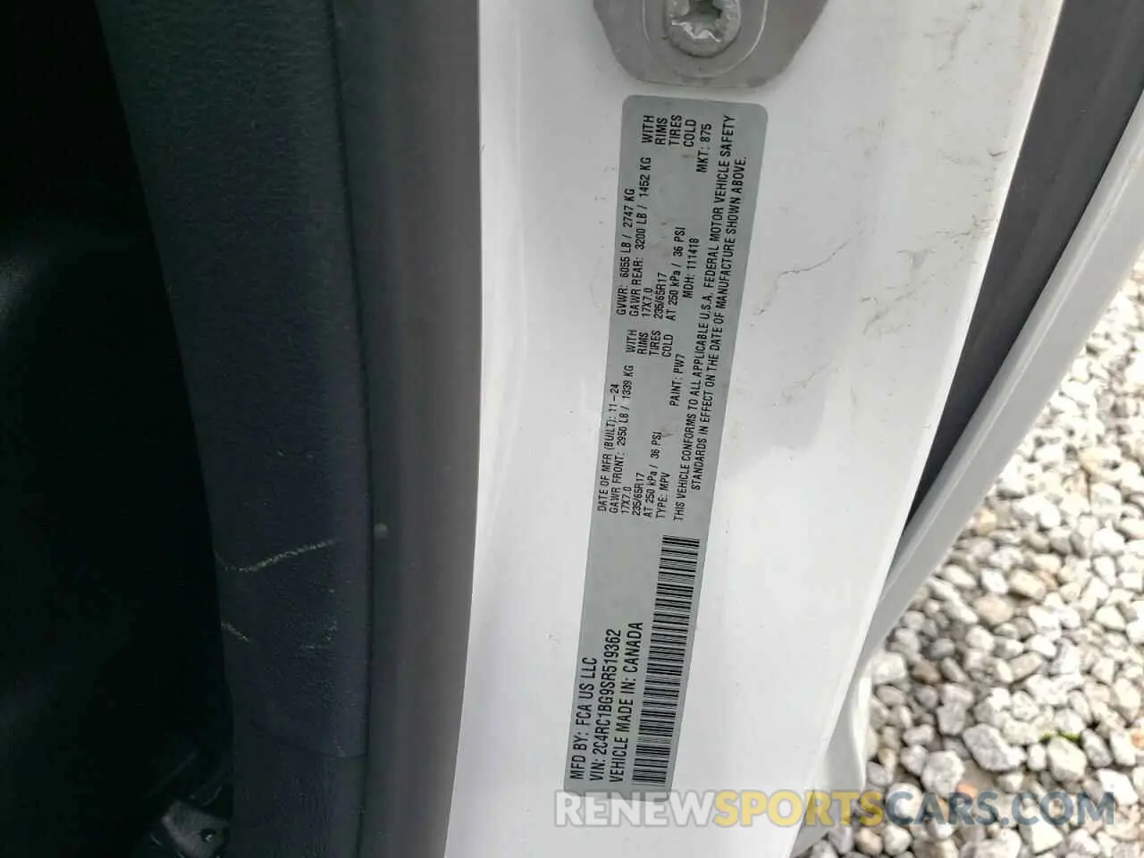 14 Photograph of a damaged car 2C4RC1BG9SR519362 CHRYSLER PACIFICA S 2025