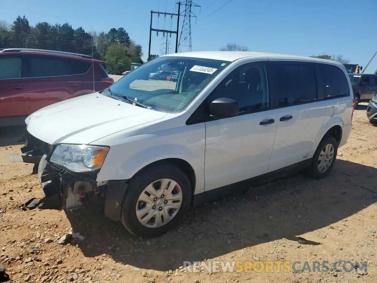 1 Photograph of a damaged car 2C4RDGBG0KR596332 DODGE CARAVAN 2019