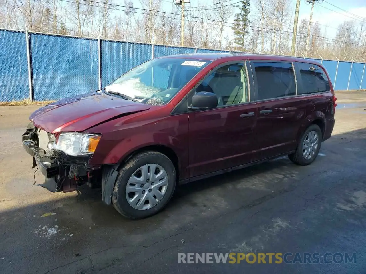 1 Photograph of a damaged car 2C4RDGBG0KR757049 DODGE CARAVAN 2019