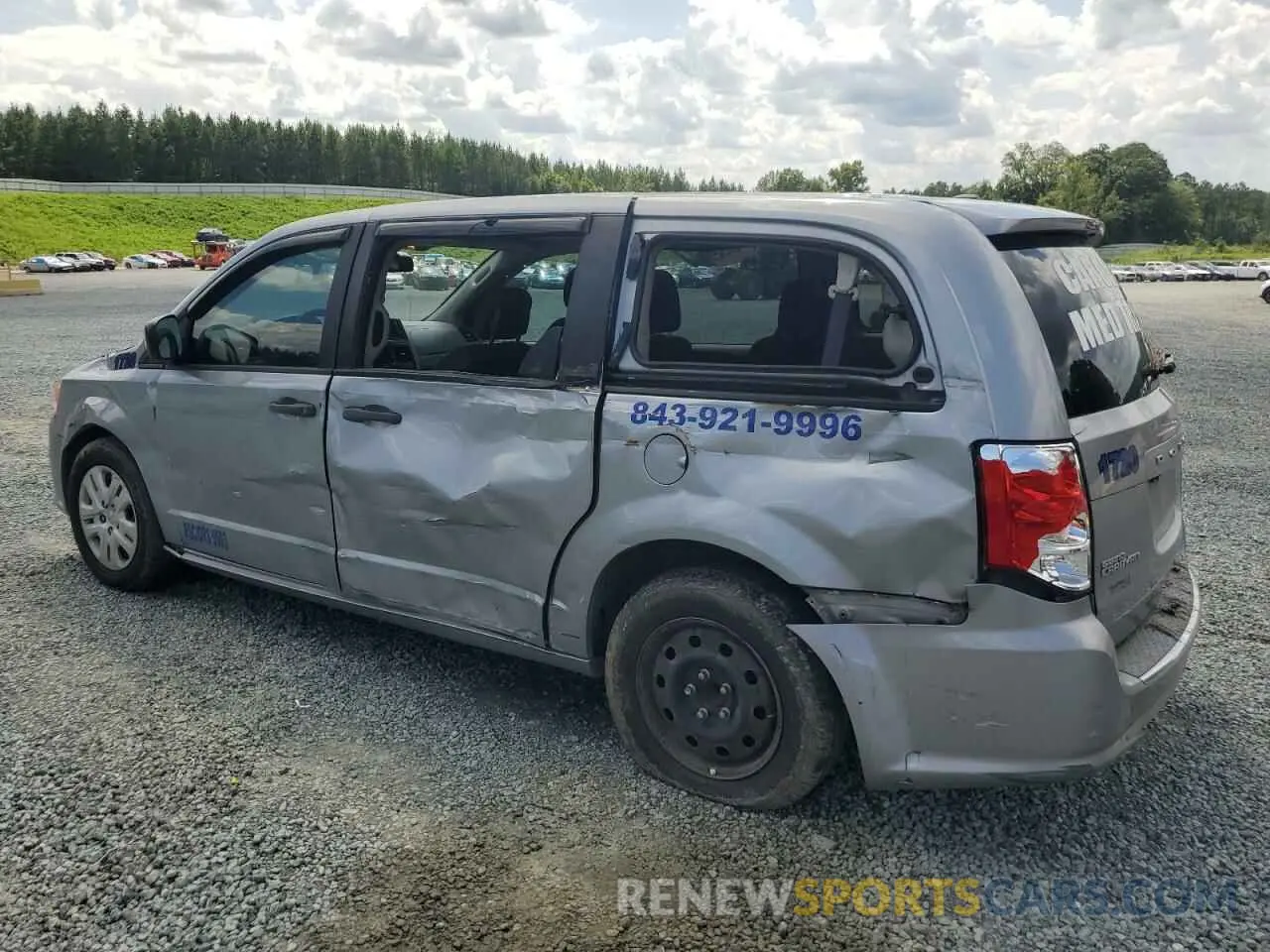 2 Photograph of a damaged car 2C4RDGBG1KR585873 DODGE CARAVAN 2019