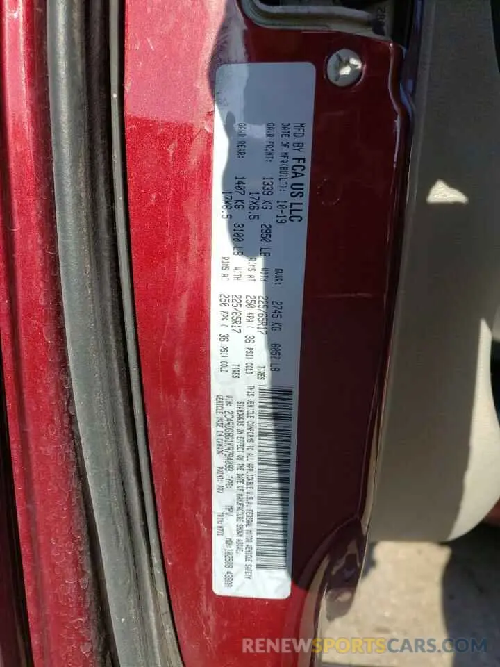 13 Photograph of a damaged car 2C4RDGBG1KR794093 DODGE CARAVAN 2019
