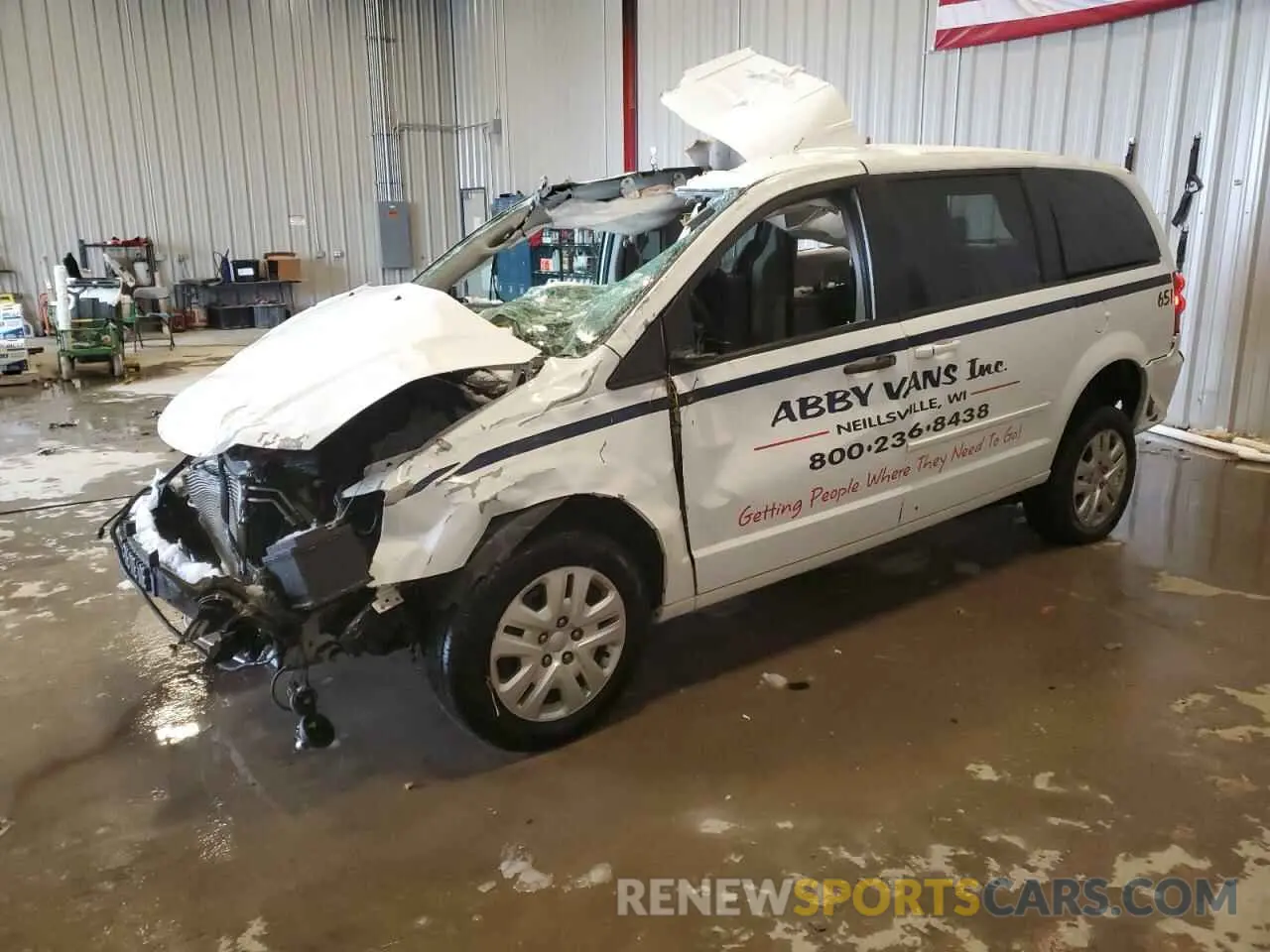 1 Photograph of a damaged car 2C4RDGBG3KR598222 DODGE CARAVAN 2019