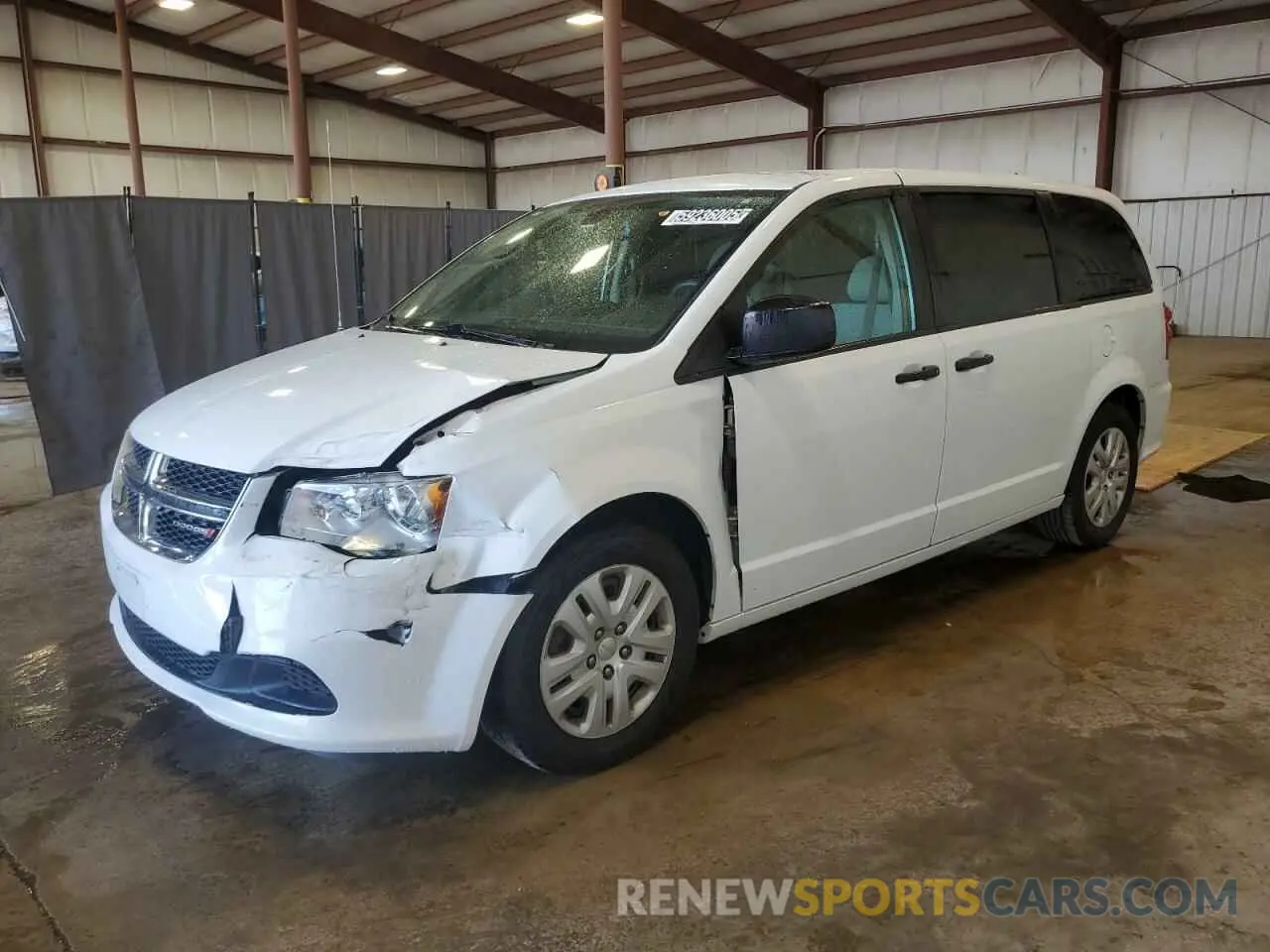 1 Photograph of a damaged car 2C4RDGBG4KR762657 DODGE CARAVAN 2019