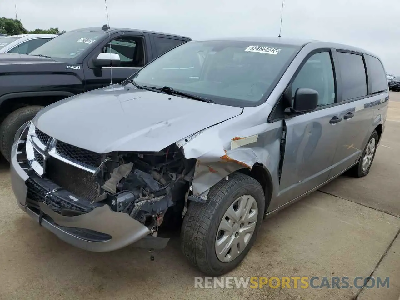 1 Photograph of a damaged car 2C4RDGBG4KR805250 DODGE CARAVAN 2019