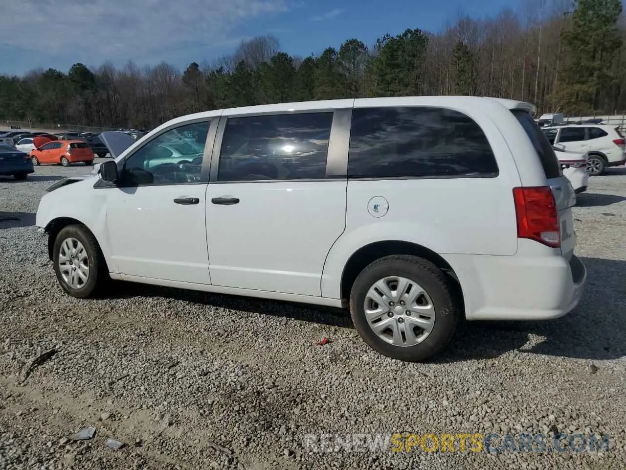 2 Photograph of a damaged car 2C4RDGBG5KR500257 DODGE CARAVAN 2019
