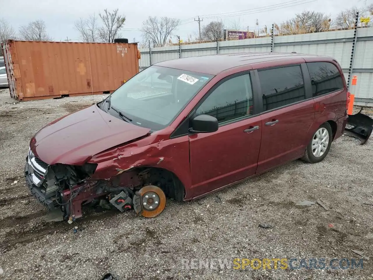 1 Photograph of a damaged car 2C4RDGBG6KR501692 DODGE CARAVAN 2019