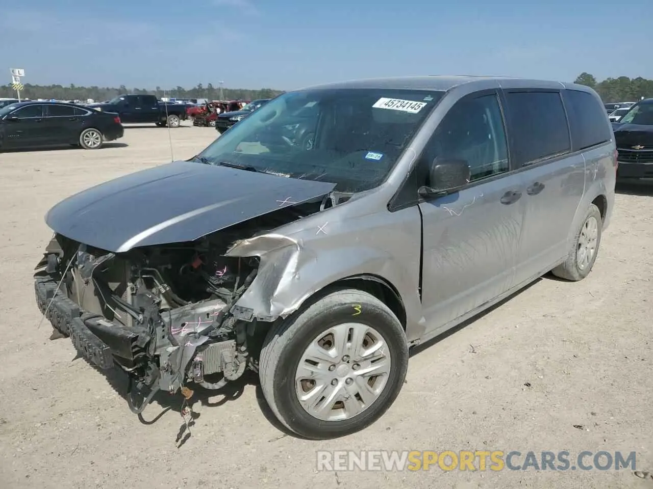 1 Photograph of a damaged car 2C4RDGBG6KR558524 DODGE CARAVAN 2019