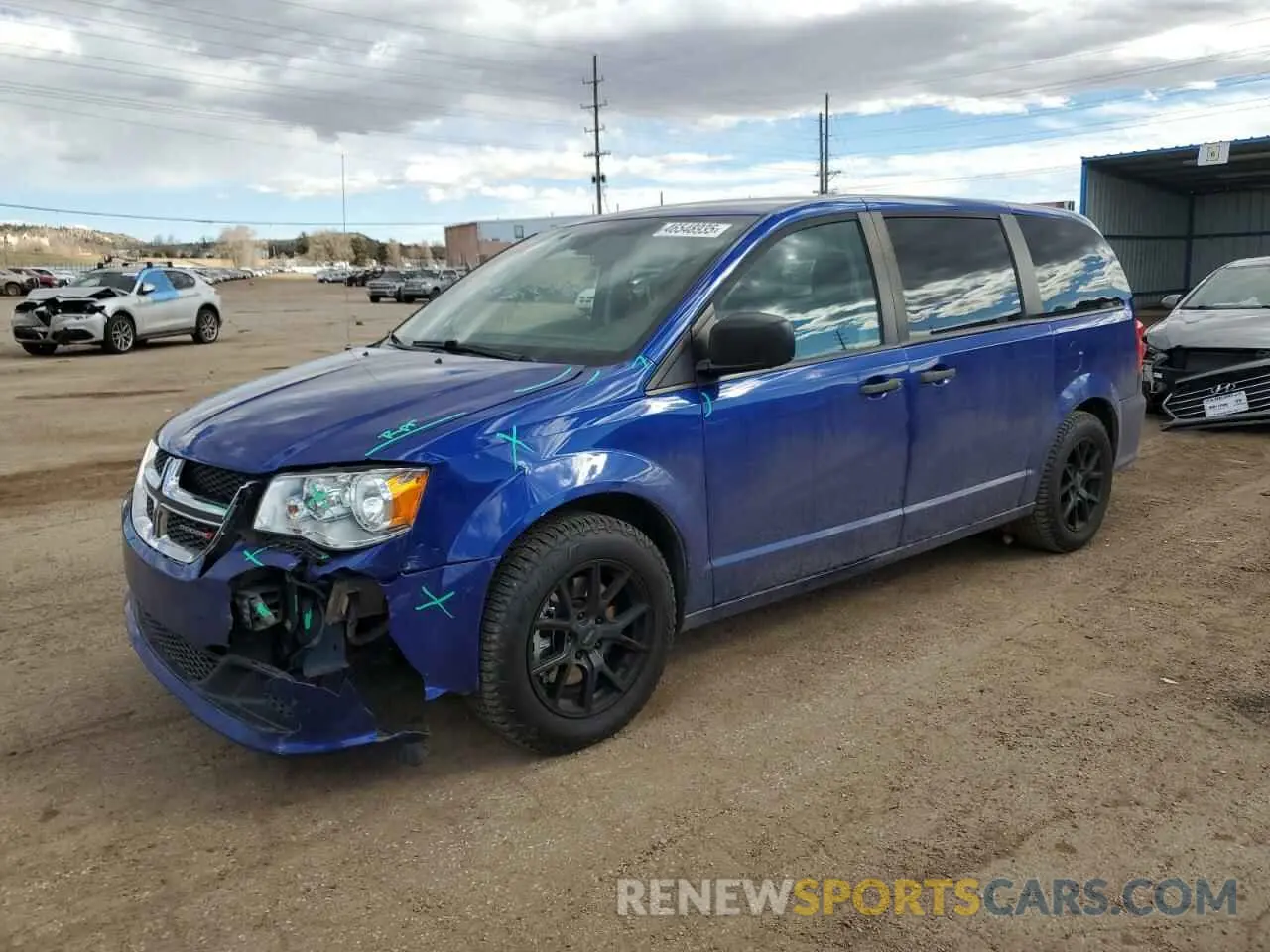 1 Photograph of a damaged car 2C4RDGBG6KR752132 DODGE CARAVAN 2019