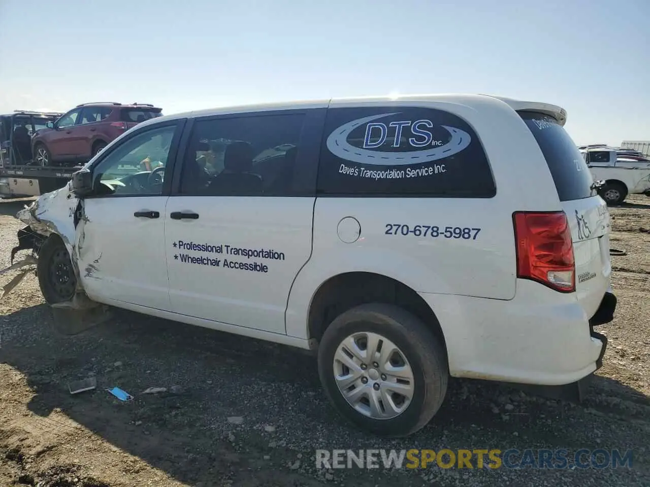2 Photograph of a damaged car 2C4RDGBG9KR794407 DODGE CARAVAN 2019
