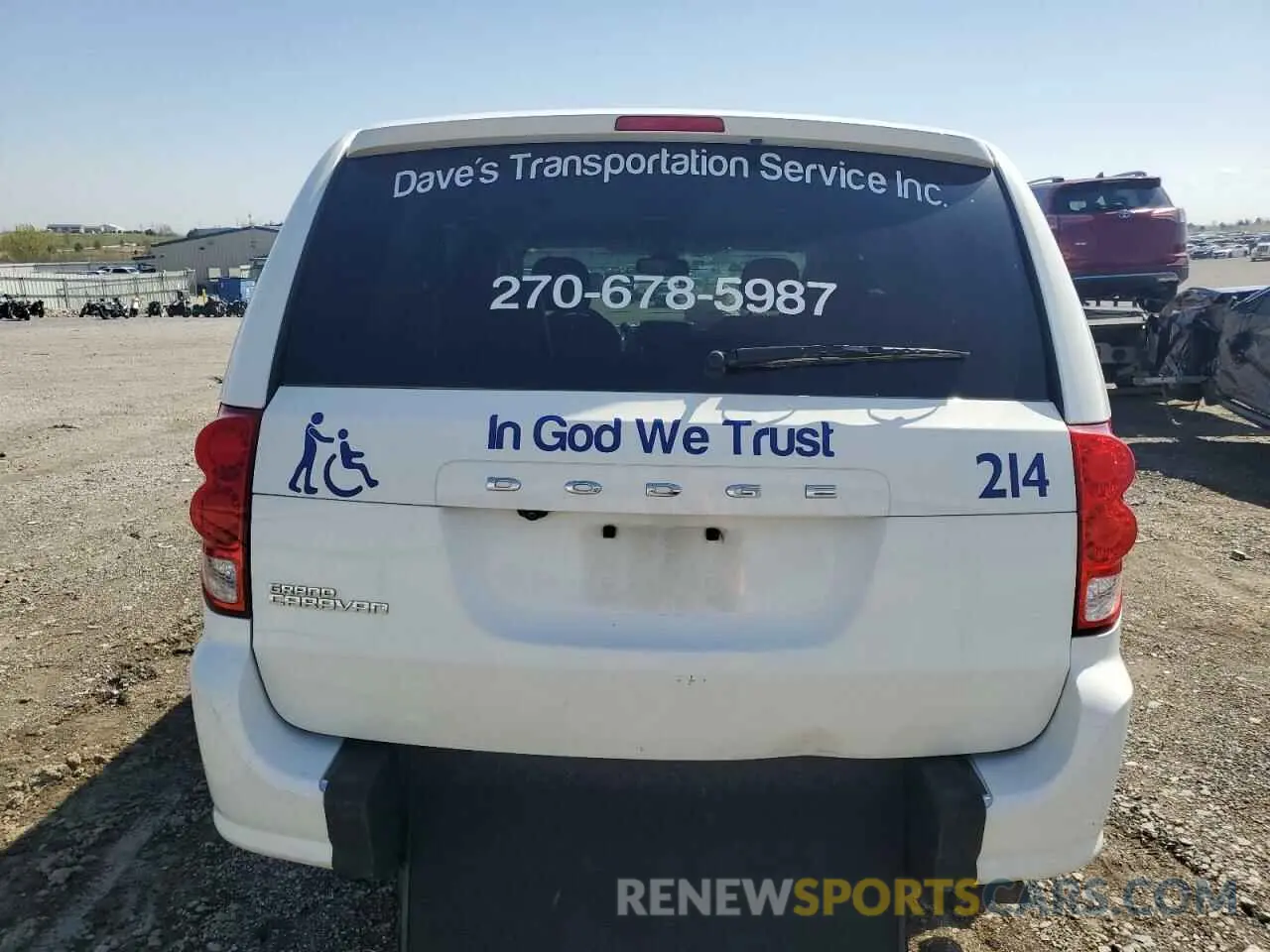 6 Photograph of a damaged car 2C4RDGBG9KR794407 DODGE CARAVAN 2019