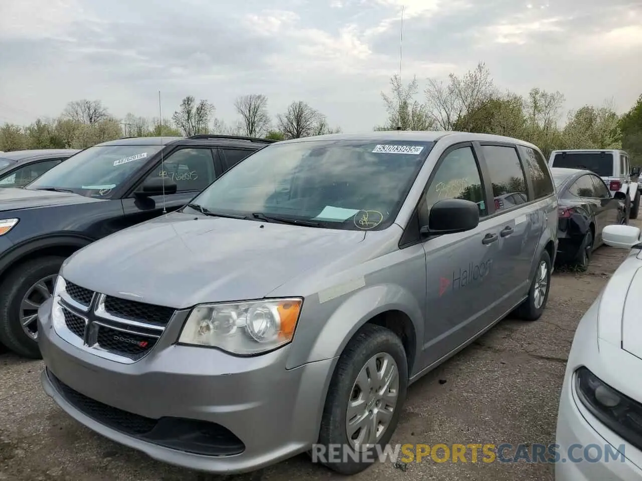 1 Photograph of a damaged car 2C4RDGBG9KR805292 DODGE CARAVAN 2019