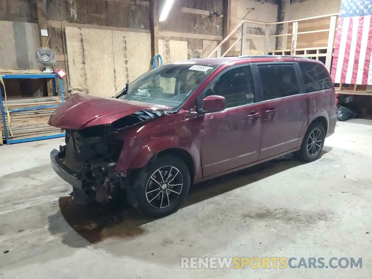 1 Photograph of a damaged car 2C4RDGCG0KR642921 DODGE CARAVAN 2019