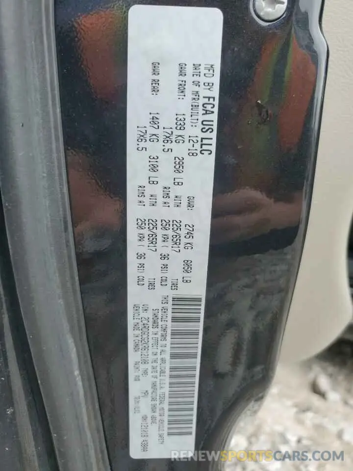 13 Photograph of a damaged car 2C4RDGCG2KR612108 DODGE CARAVAN 2019