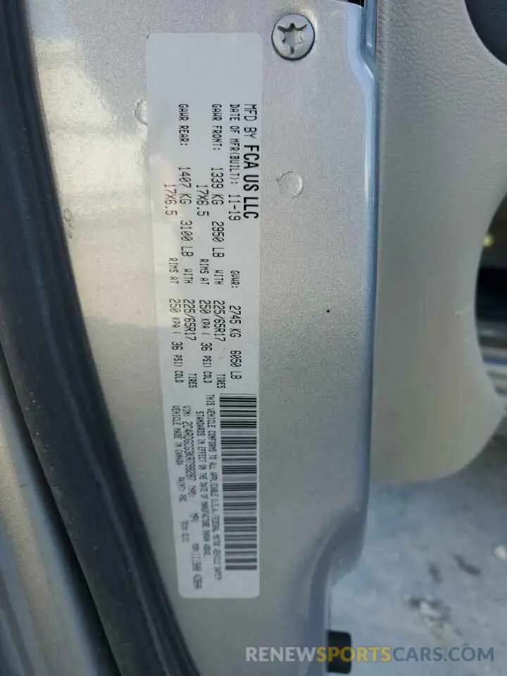 13 Photograph of a damaged car 2C4RDGCG3KR798287 DODGE CARAVAN 2019