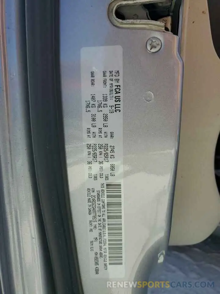 14 Photograph of a damaged car 2C4RDGCG4KR770515 DODGE CARAVAN 2019