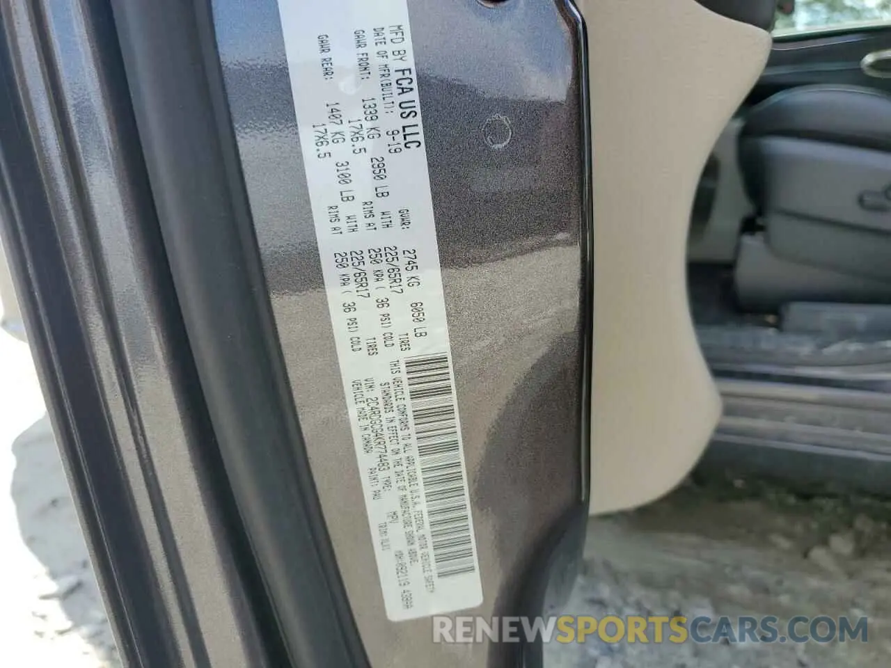 13 Photograph of a damaged car 2C4RDGCG4KR774483 DODGE CARAVAN 2019