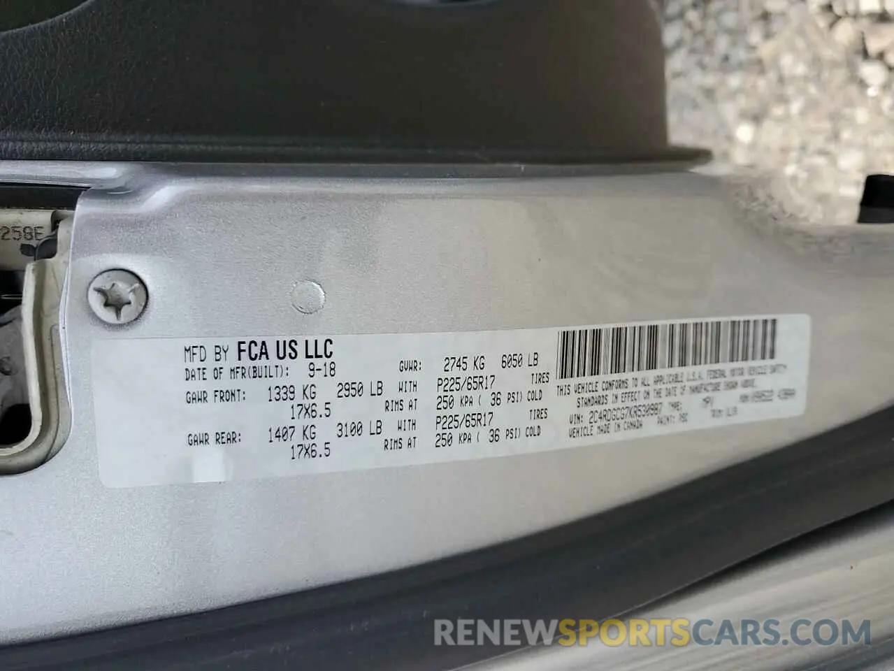 13 Photograph of a damaged car 2C4RDGCG7KR530987 DODGE CARAVAN 2019