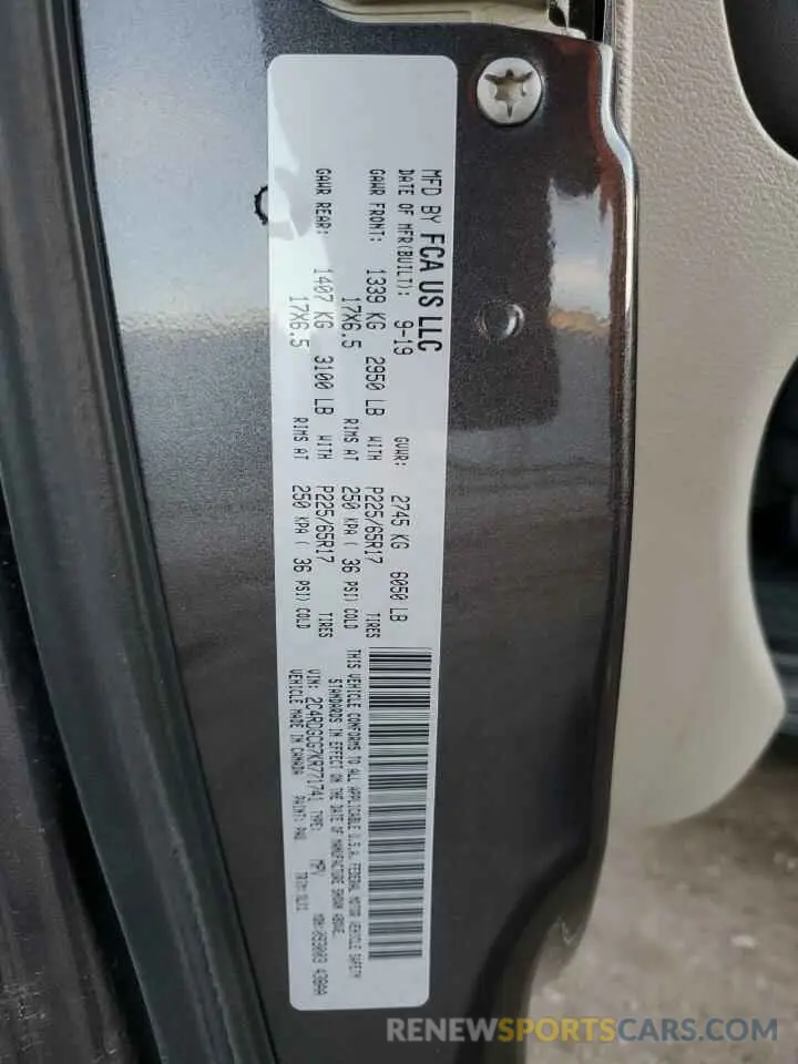 13 Photograph of a damaged car 2C4RDGCG7KR771741 DODGE CARAVAN 2019