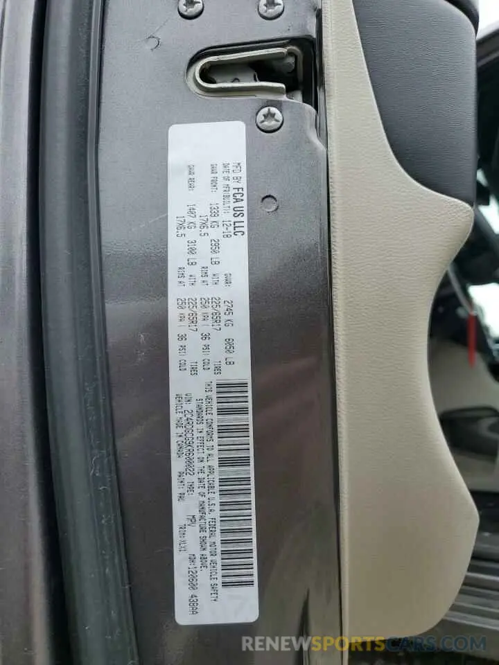 14 Photograph of a damaged car 2C4RDGCG9KR600022 DODGE CARAVAN 2019