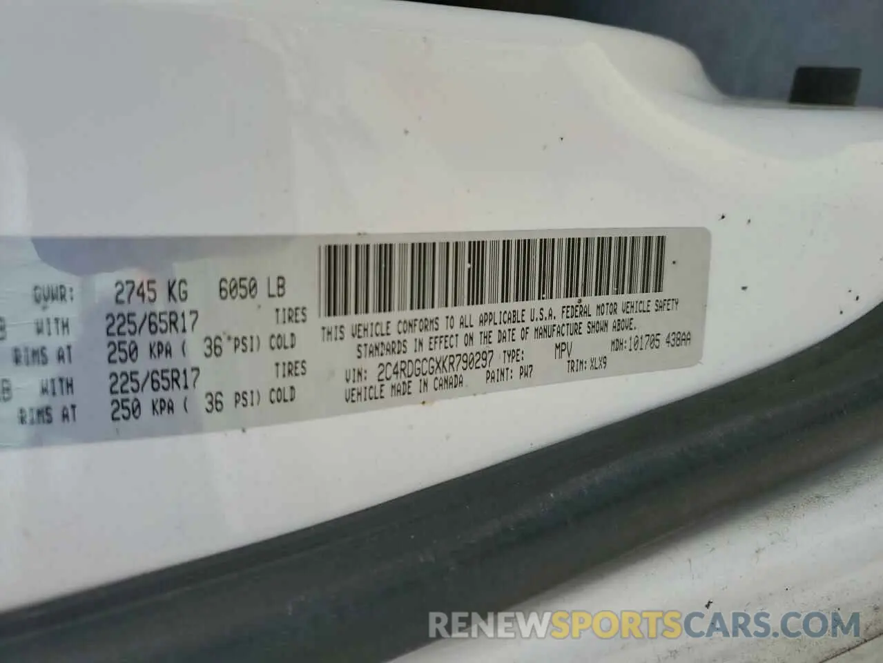 13 Photograph of a damaged car 2C4RDGCGXKR790297 DODGE CARAVAN 2019