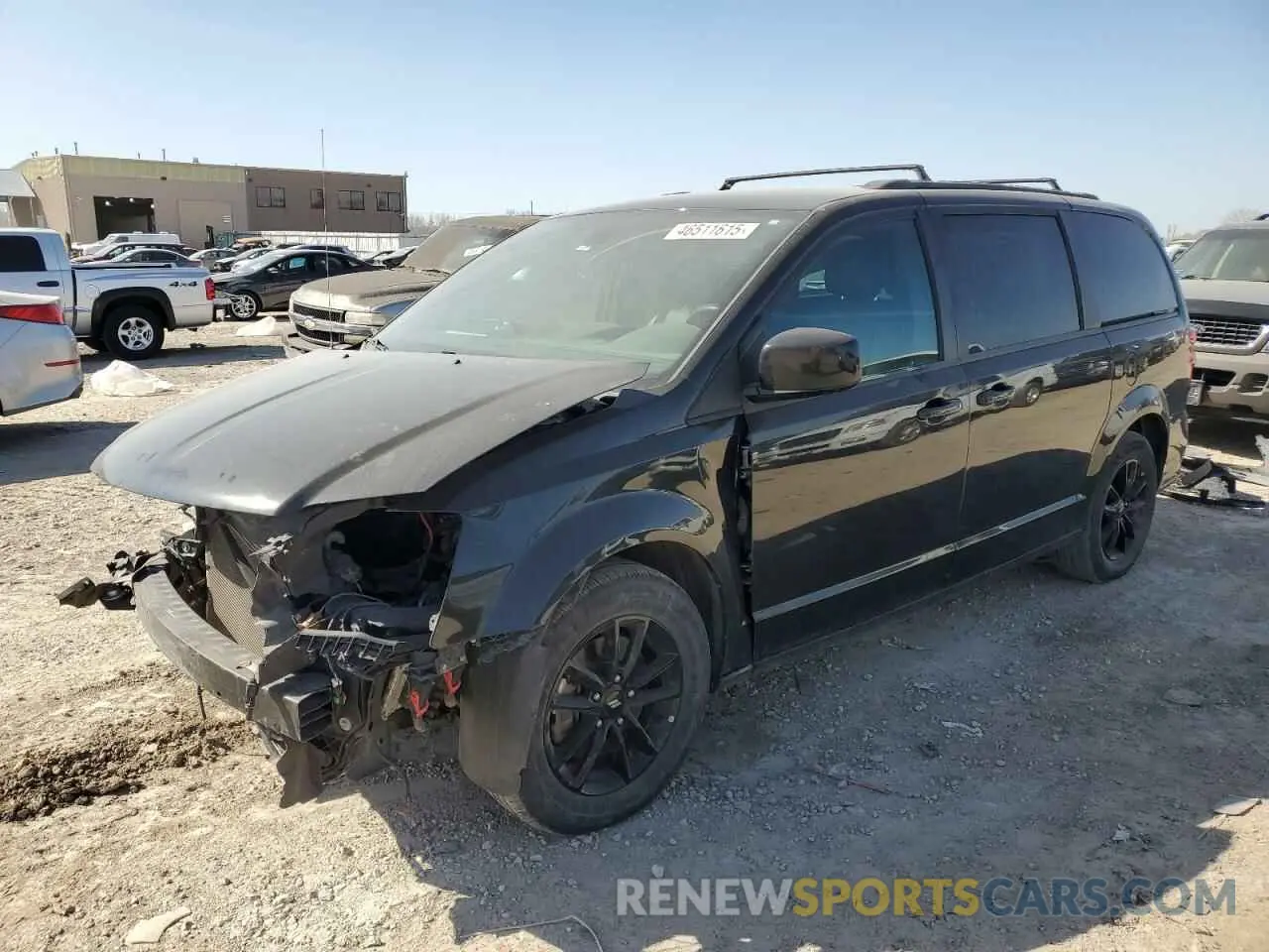 1 Photograph of a damaged car 2C4RDGEG0KR663734 DODGE CARAVAN 2019