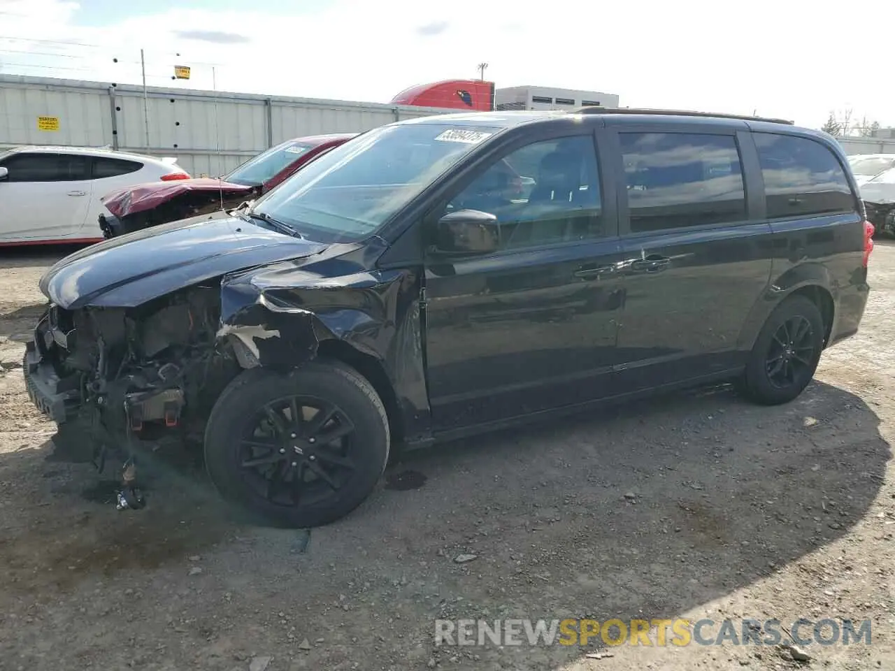 1 Photograph of a damaged car 2C4RDGEG0KR674569 DODGE CARAVAN 2019