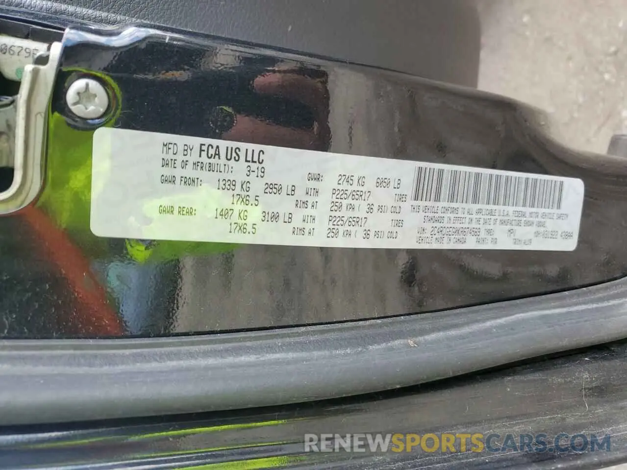 16 Photograph of a damaged car 2C4RDGEG0KR674569 DODGE CARAVAN 2019