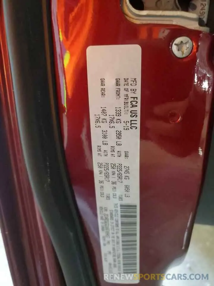 14 Photograph of a damaged car 2C4RDGEG1KR709457 DODGE CARAVAN 2019