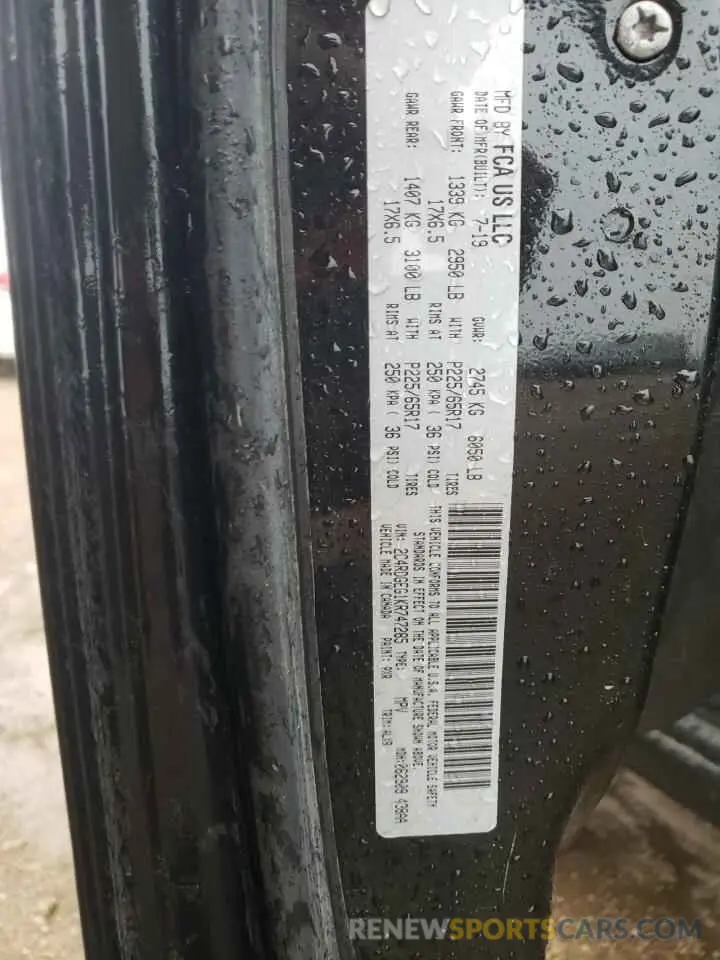 14 Photograph of a damaged car 2C4RDGEG1KR747285 DODGE CARAVAN 2019