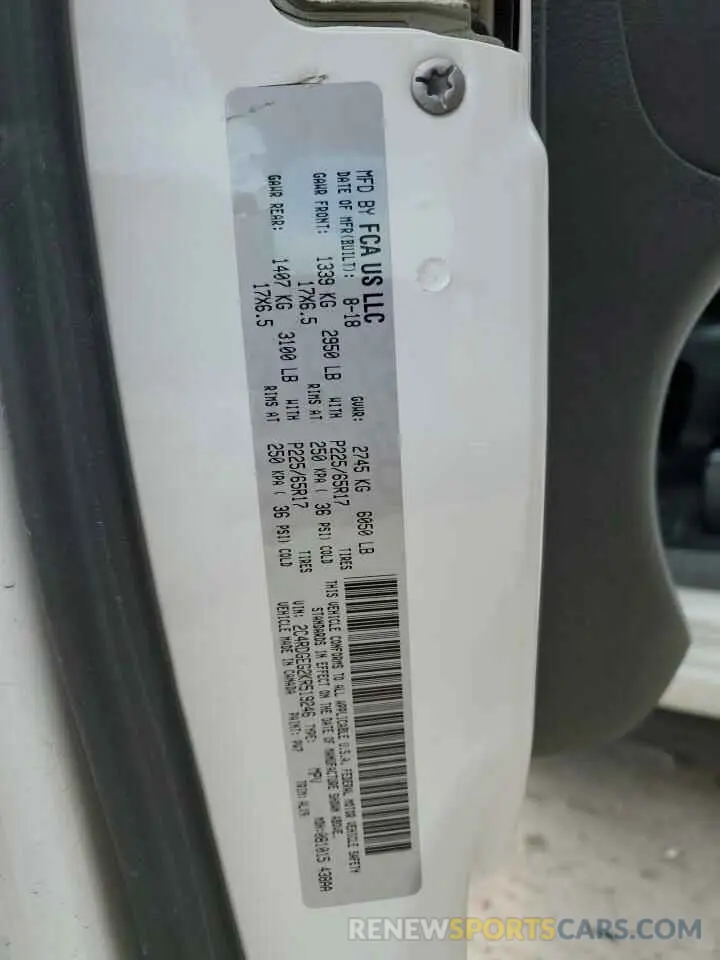 13 Photograph of a damaged car 2C4RDGEG2KR519246 DODGE CARAVAN 2019