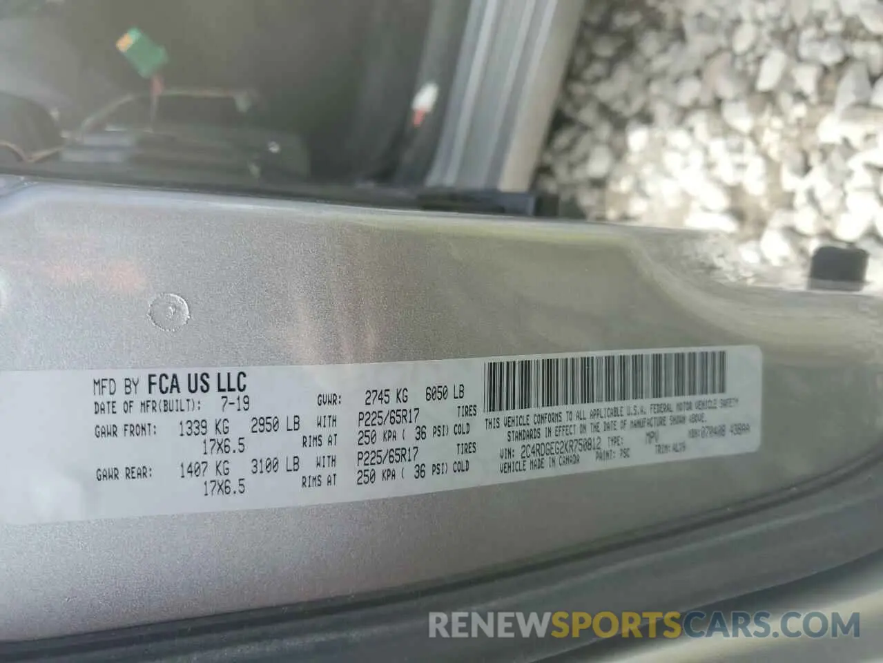 14 Photograph of a damaged car 2C4RDGEG2KR750812 DODGE CARAVAN 2019
