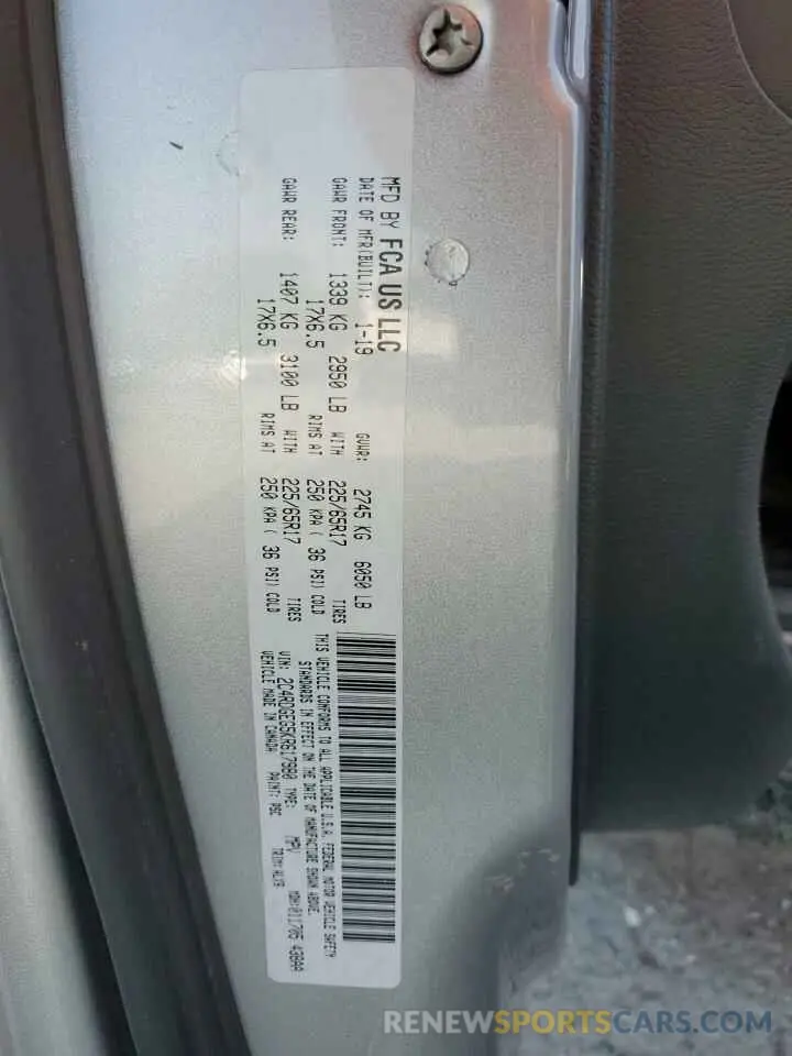 13 Photograph of a damaged car 2C4RDGEG5KR617980 DODGE CARAVAN 2019