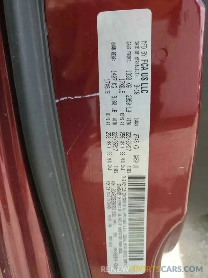 13 Photograph of a damaged car 2C4RDGEG9KR511502 DODGE CARAVAN 2019