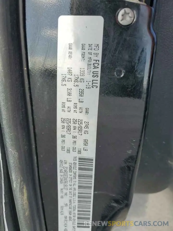 13 Photograph of a damaged car 2C4RDGEGXKR618137 DODGE CARAVAN 2019