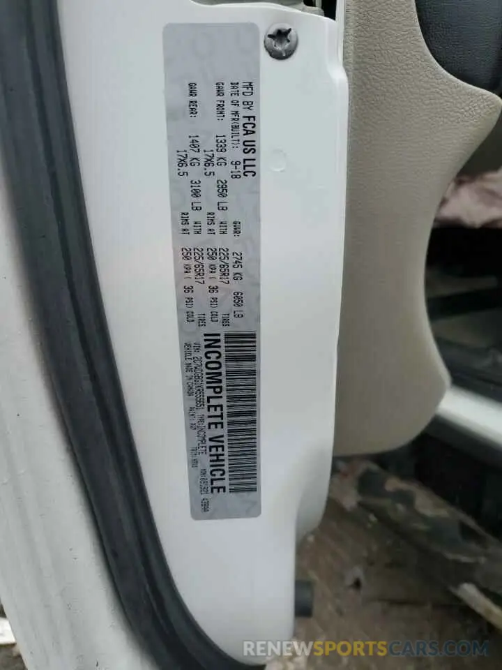 13 Photograph of a damaged car 2C7WDGBG1KR555651 DODGE CARAVAN 2019