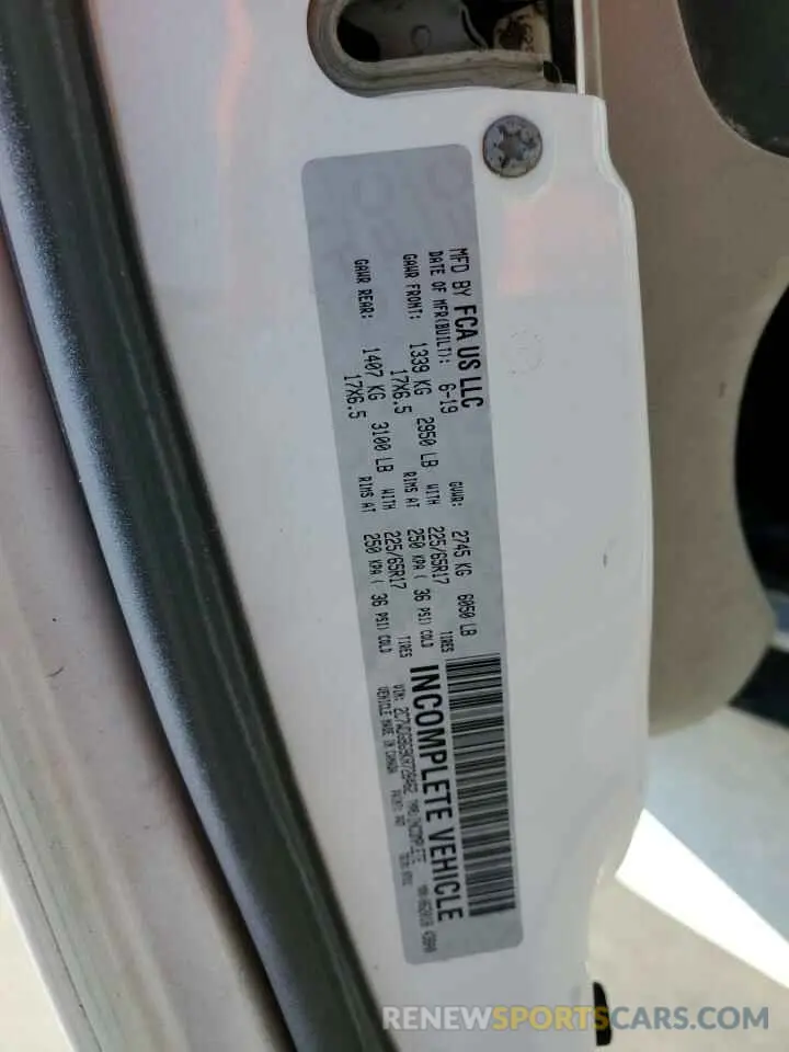 14 Photograph of a damaged car 2C7WDGBG9KR728462 DODGE CARAVAN 2019
