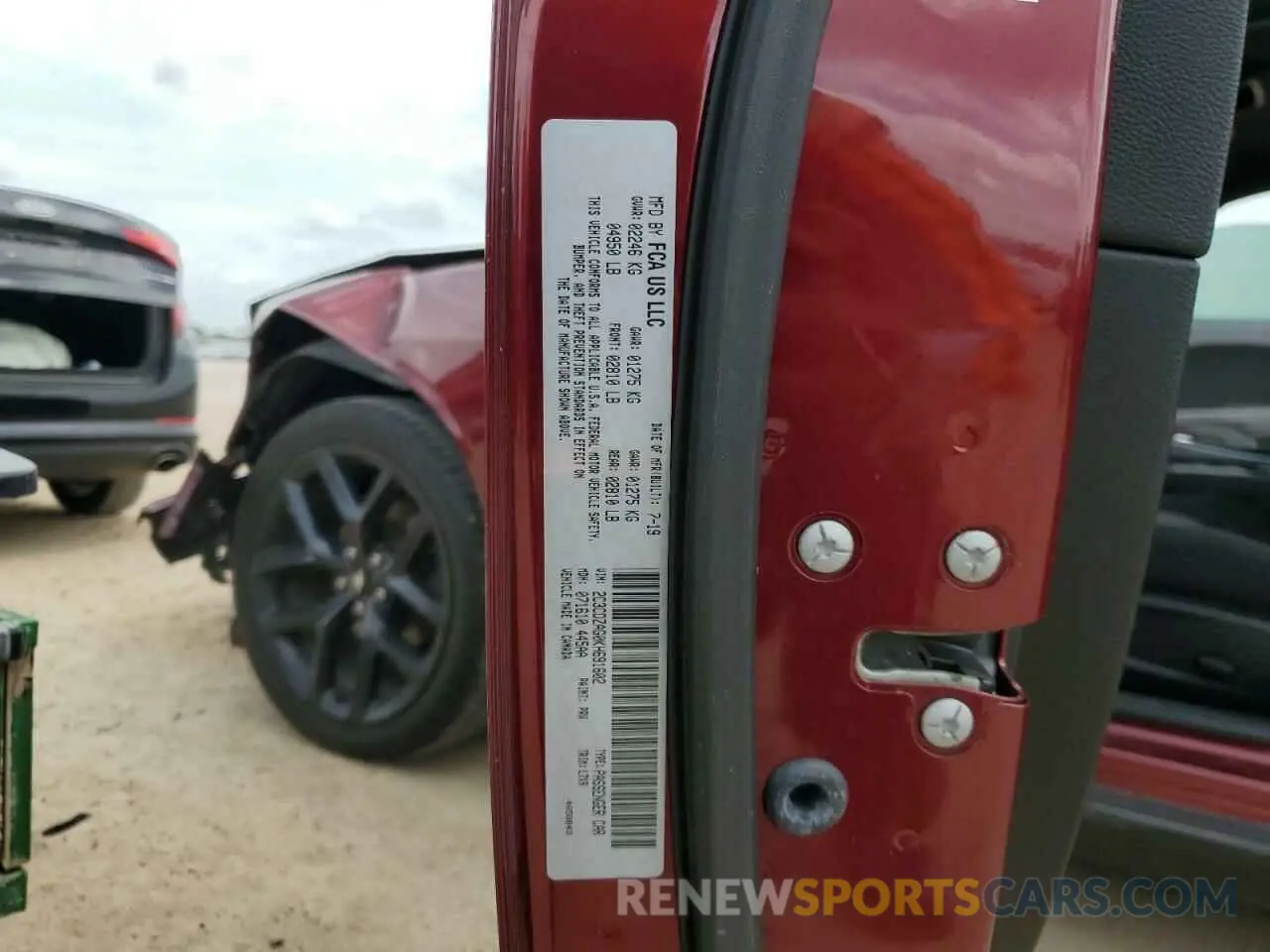 13 Photograph of a damaged car 2C3CDZAG0KH691602 DODGE CHALLENGER 2019