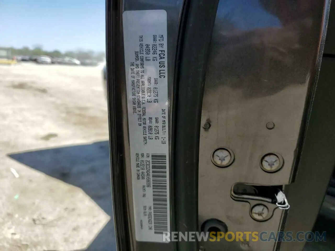 13 Photograph of a damaged car 2C3CDZAG4KH586996 DODGE CHALLENGER 2019