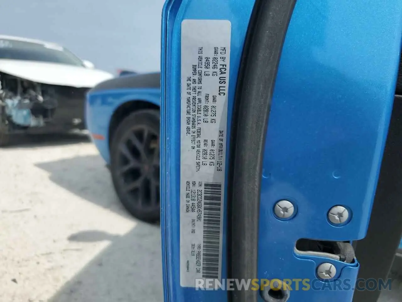 12 Photograph of a damaged car 2C3CDZAG6KH574901 DODGE CHALLENGER 2019