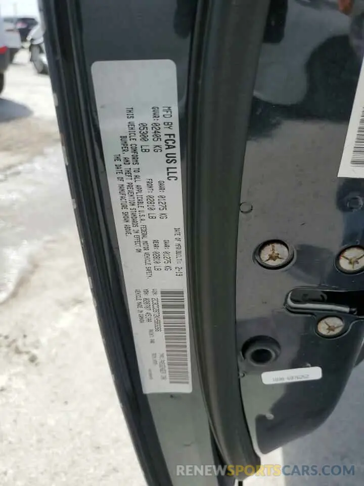 12 Photograph of a damaged car 2C3CDZBT2KH583266 DODGE CHALLENGER 2019