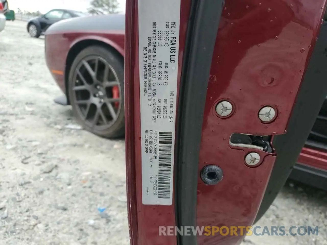 12 Photograph of a damaged car 2C3CDZBT3KH521858 DODGE CHALLENGER 2019