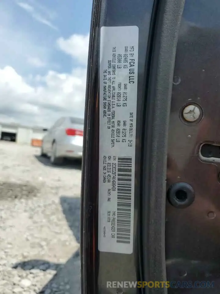 13 Photograph of a damaged car 2C3CDZBT4KH606420 DODGE CHALLENGER 2019