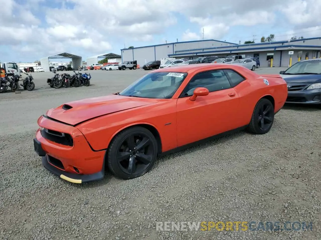 1 Photograph of a damaged car 2C3CDZBT6KH640746 DODGE CHALLENGER 2019