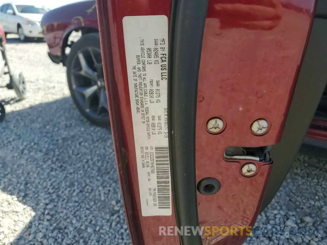13 Photograph of a damaged car 2C3CDZBTXKH627689 DODGE CHALLENGER 2019