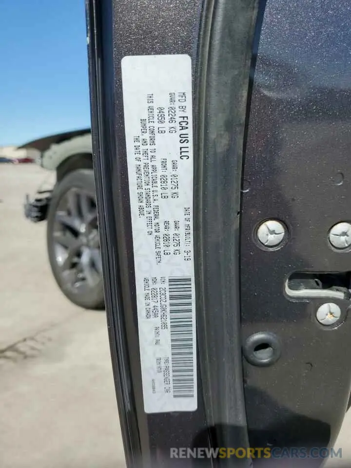 13 Photograph of a damaged car 2C3CDZJG0KH621095 DODGE CHALLENGER 2019