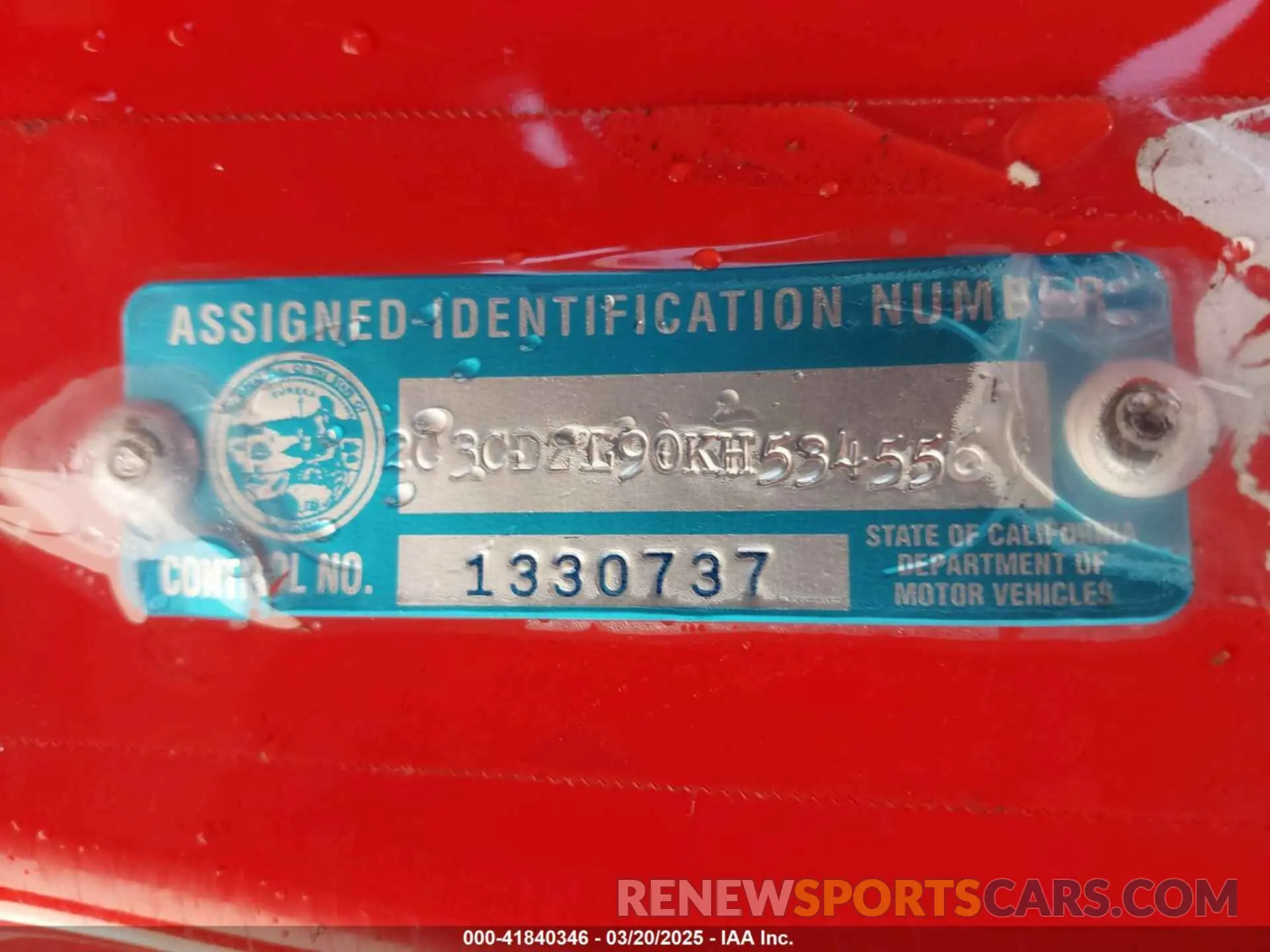 9 Photograph of a damaged car 2C3CDZL90KH634556 DODGE CHALLENGER 2019