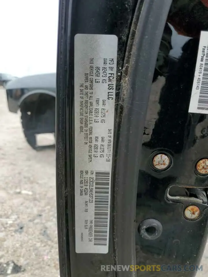 13 Photograph of a damaged car 2C3CDZL9XKH537123 DODGE CHALLENGER 2019