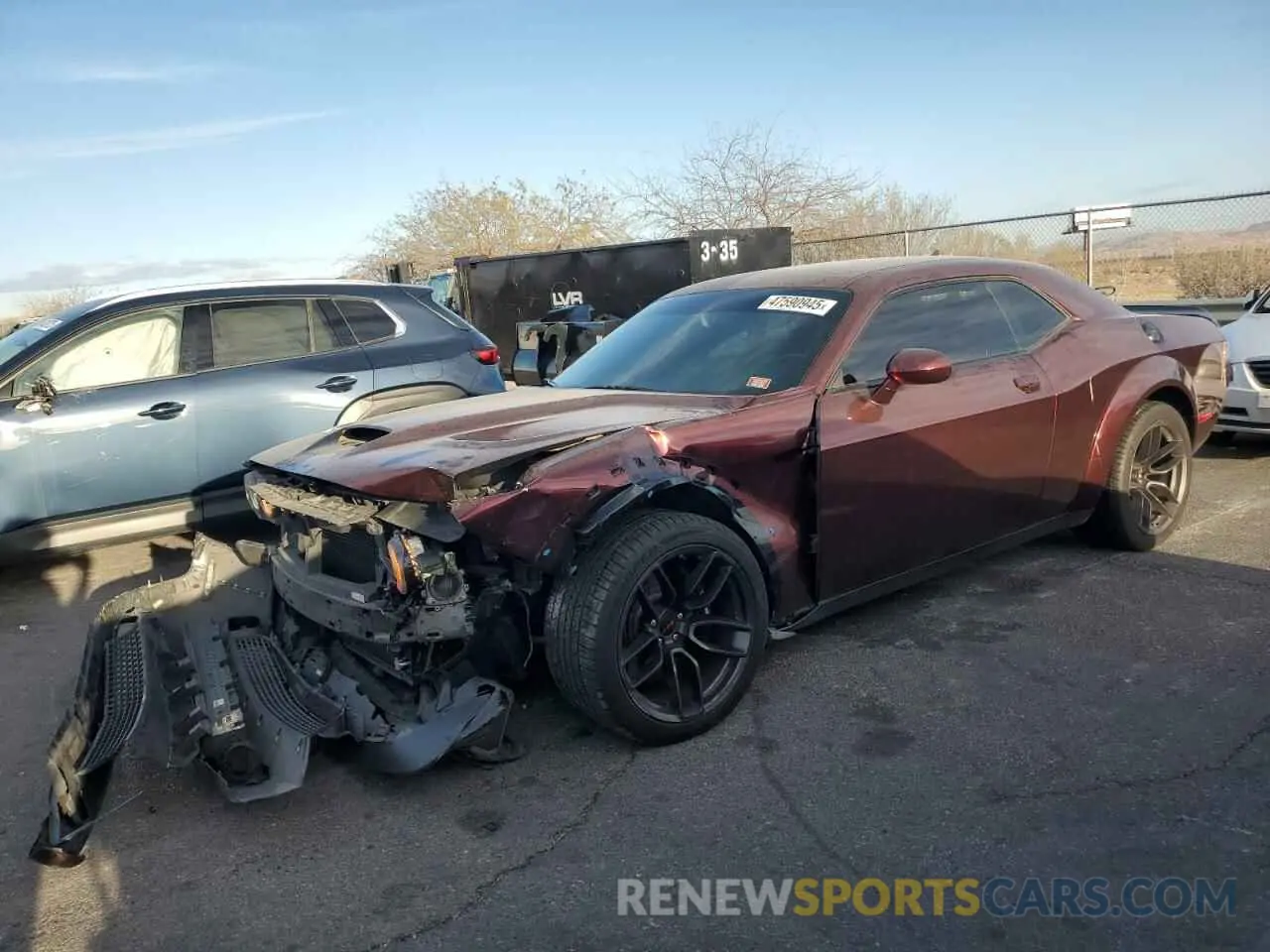 1 Photograph of a damaged car 2C3CDZFJ7LH142808 DODGE CHALLENGER 2020