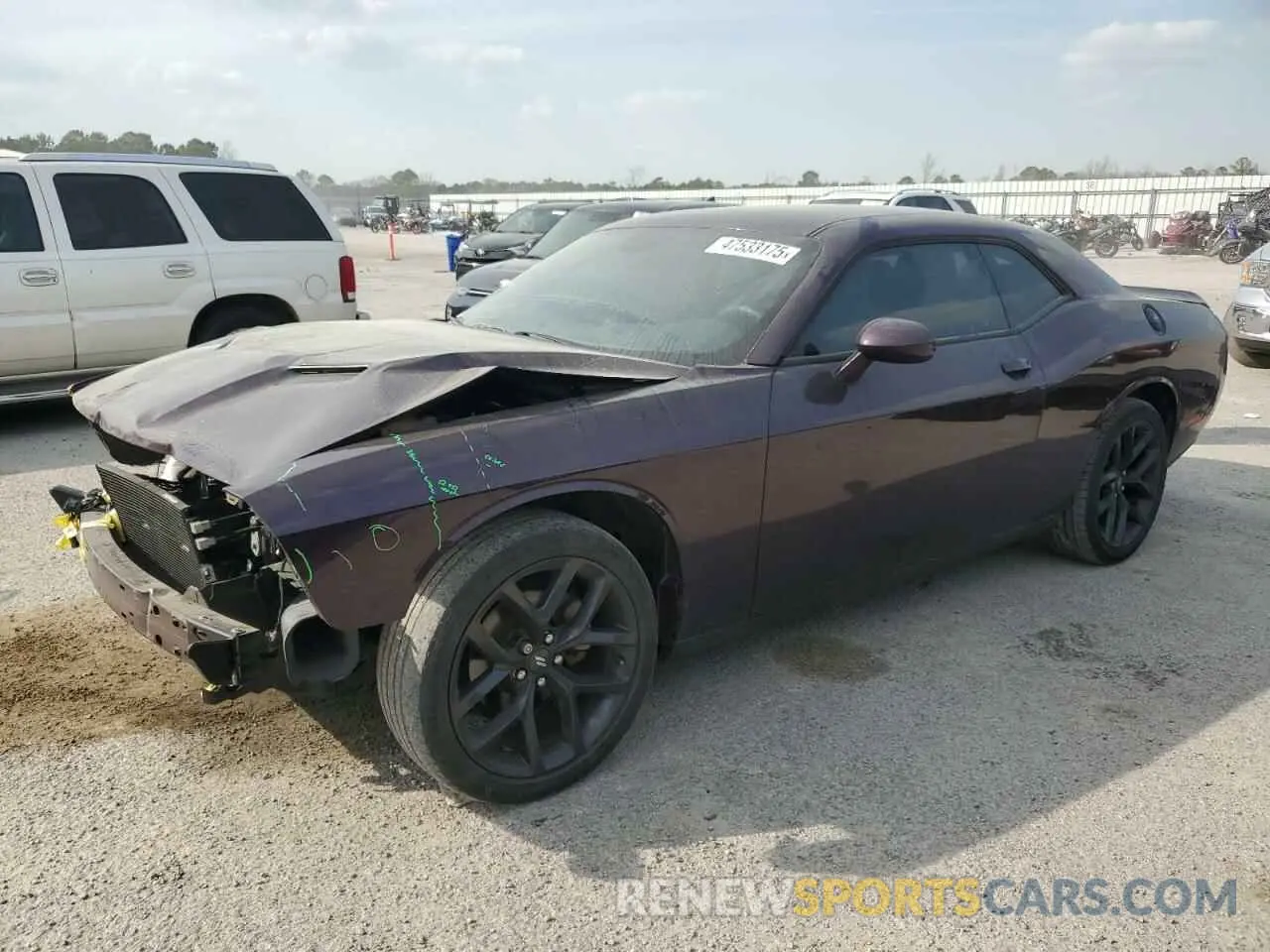 1 Photograph of a damaged car 2C3CDZAG2MH603328 DODGE CHALLENGER 2021