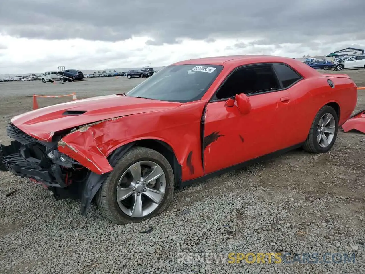 1 Photograph of a damaged car 2C3CDZAGXMH615677 DODGE CHALLENGER 2021
